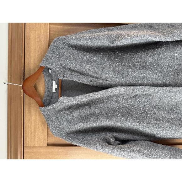 VINCE Wool/ Alpaca Blend Textured Soft Sculpted Car Coat Heather Gray size Small - Picture 5 of 15